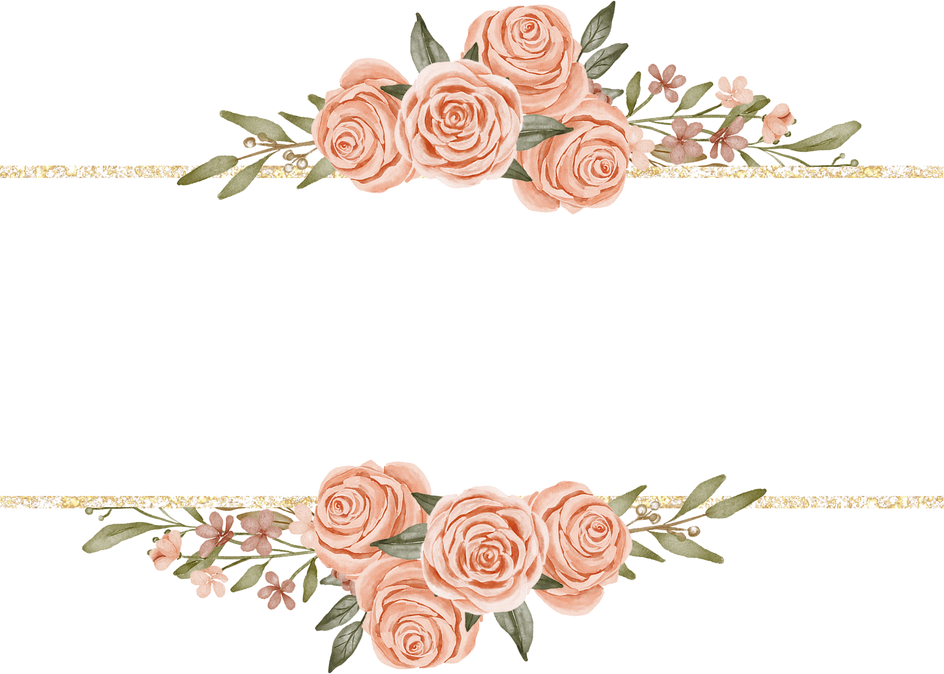 watercolor wedding decoration flower border