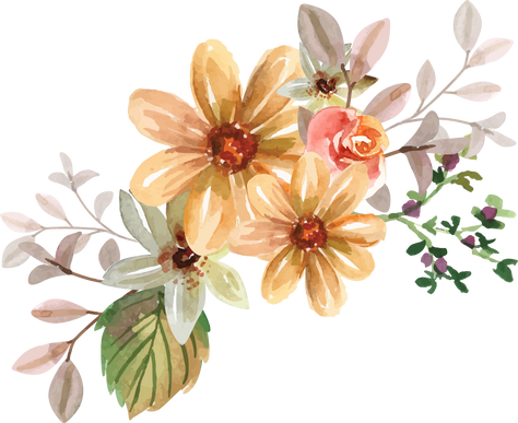 Beige Roses Watercolor Floral Bouquet