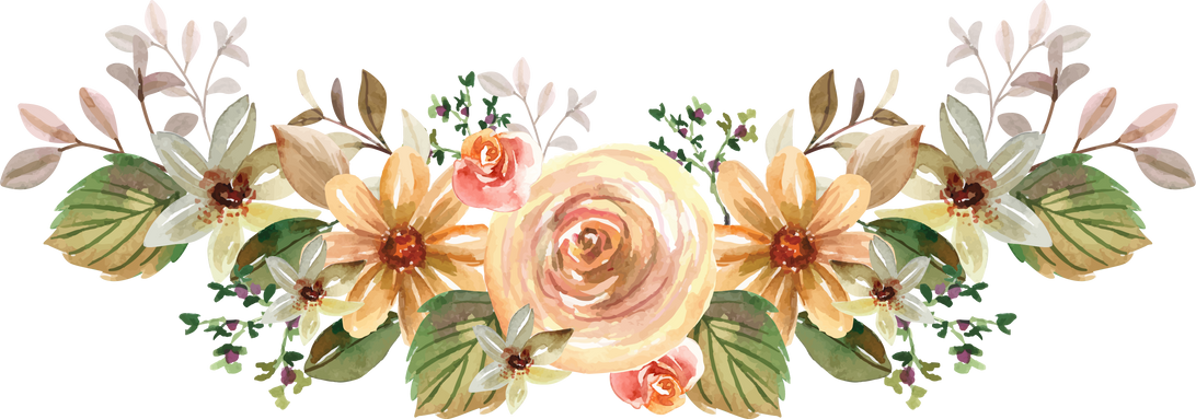Beige Roses Watercolor Floral Bouquet