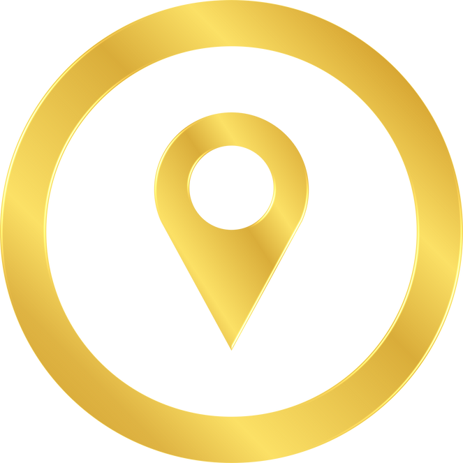 Gold Location Pin Icon